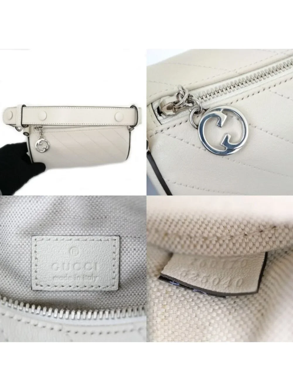 Gucci Blondie Mini Shoulder Bag one White Leather - Picture 9 of 10